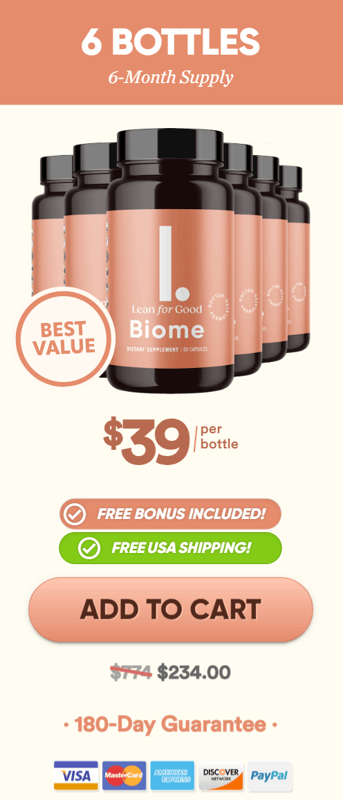 Lean Biome price 6 bottle
